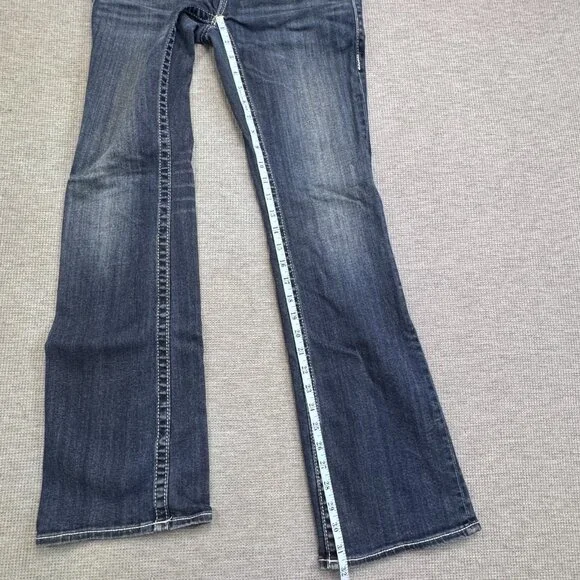 Vigoss Womens Size 3/4 L33 Blue Denim Bootcut Dallas Heritage Jeans Embellished - Picture 12 of 15